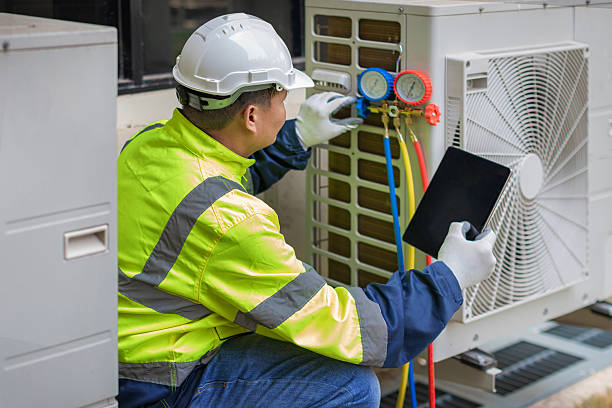 Professional Hvac technician working in Marlborough, MA